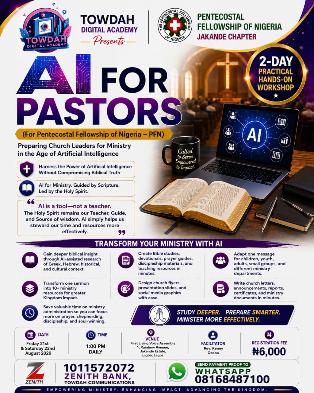 AI for Pastors flyer